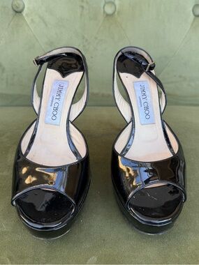 Jimmy Choo Patent Leather Slingback Pumps size 37
